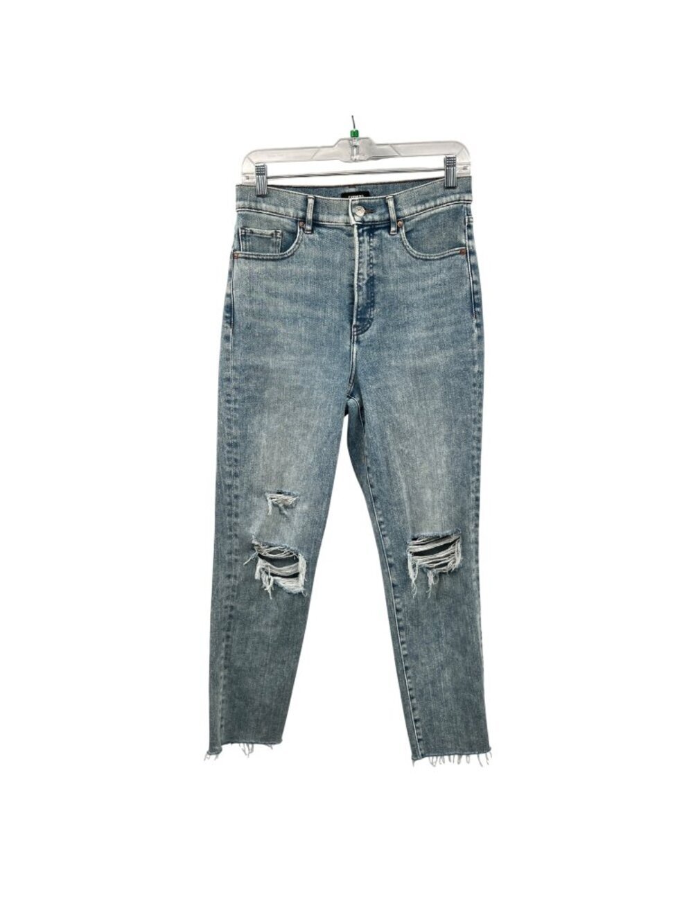 Express Womens Mom Jeans Distressed High Rise Light Wash Size 6